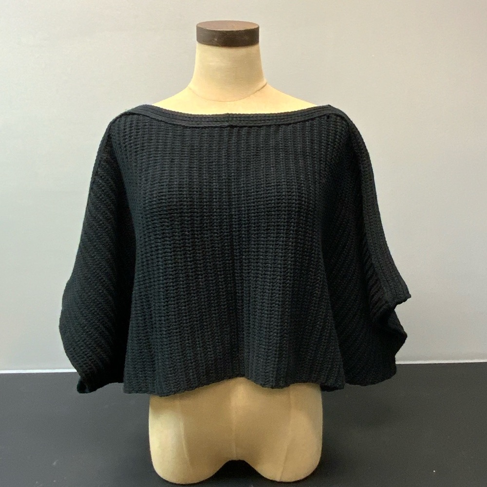 Anthropologie Black Knitted Top